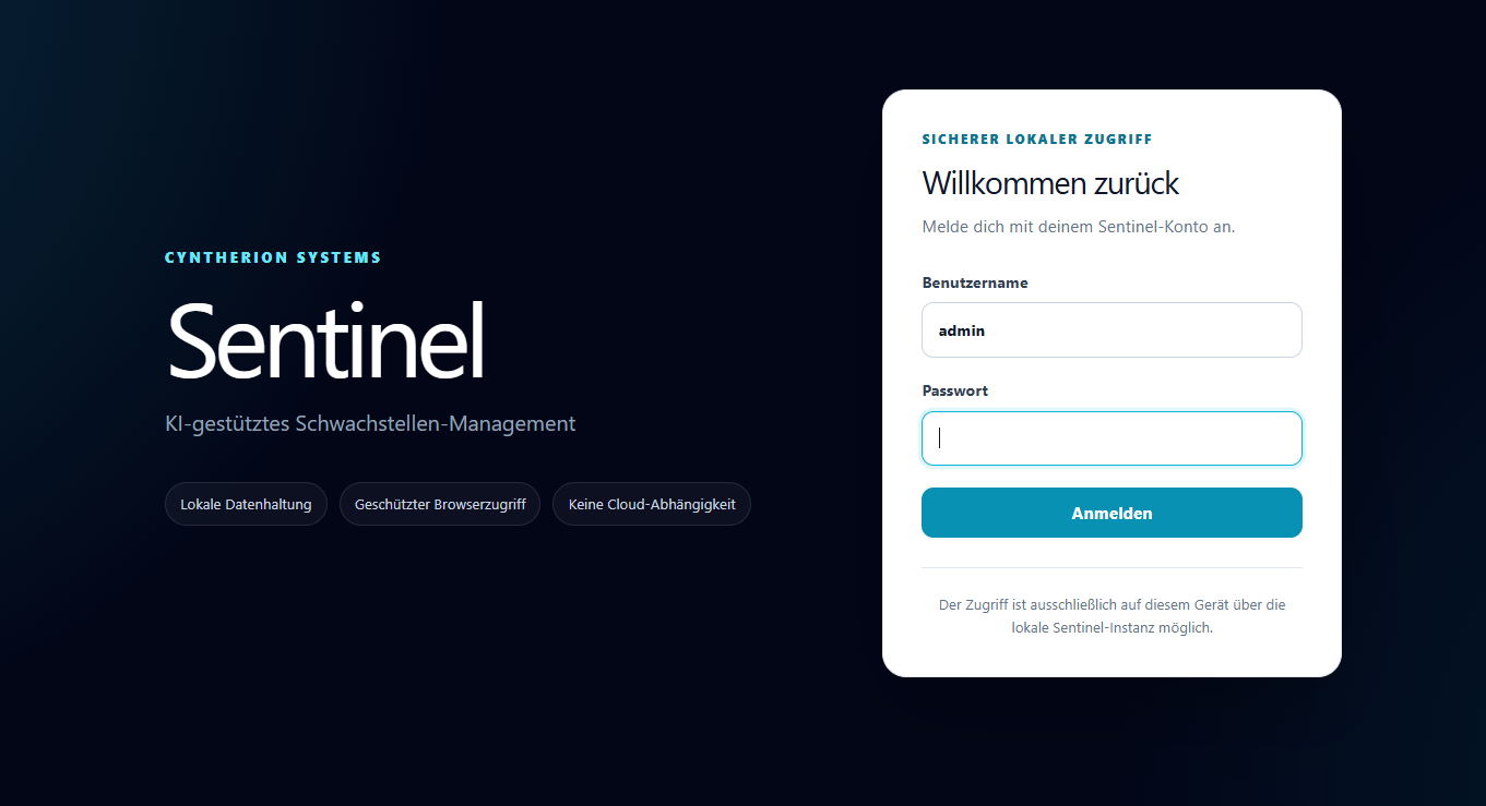 Sentinel Login — sicherer Zugang